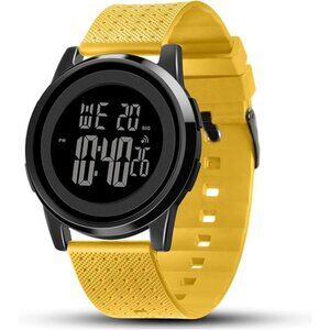 Mens Watch Ultra-Thin Digital Sports Watch Waterproof Stainless Steel Fashion